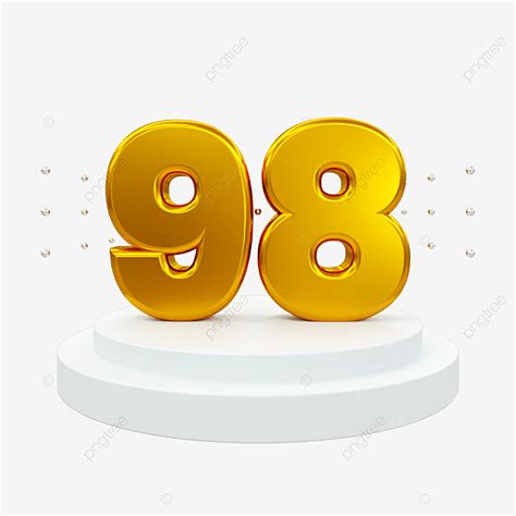 Rendering Numbers 3d Transparent Png Number 98 3d Rendering 98