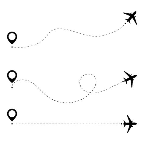 Ruta de ruta de línea de avión concepto de viaje en avión con