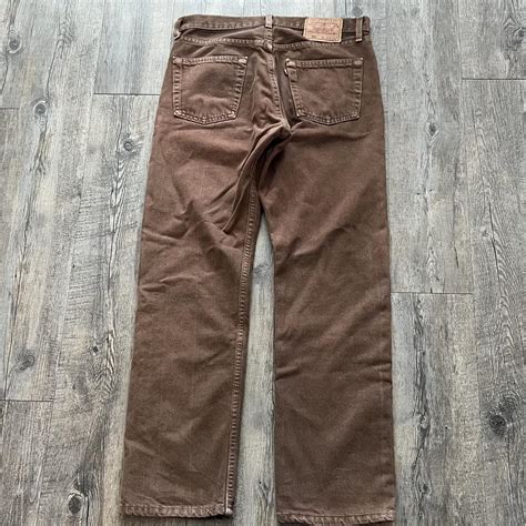 Vintage Levis 501 Brown Jeans 🪵 33w 30l Vintage Depop