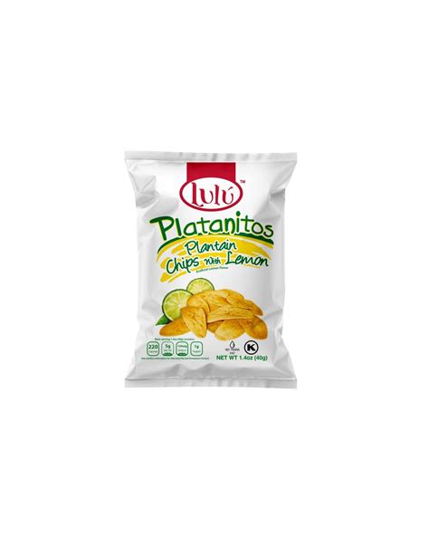 Lulu Plantain Chips With Lemon Healthy Snack Plantains