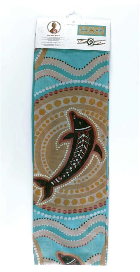 Muralappi Journey Aboriginal Art Modal Scarf 180cm X 70cm The Dolphin