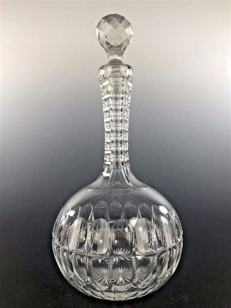 Antique English Victorian Cut Glass Decanter Circa 1850