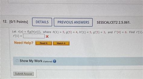 Solved Points Details Previous Answers Sesscalcet Chegg