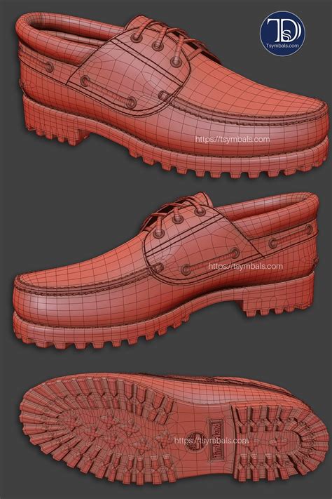 3d Boots • Footwear 3d Model Wireframes • Tsymbals Design