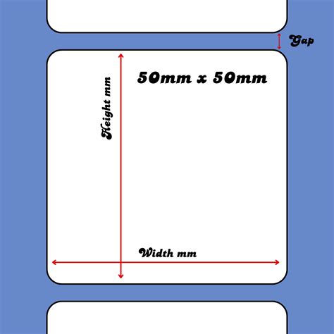 Blank Square 50mm Inkjet Lucky Labels
