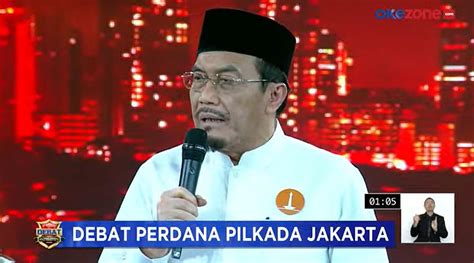 Debat Pilgub Jakarta Suswono Janji Ciptakan Banyak Lapangan Kerja