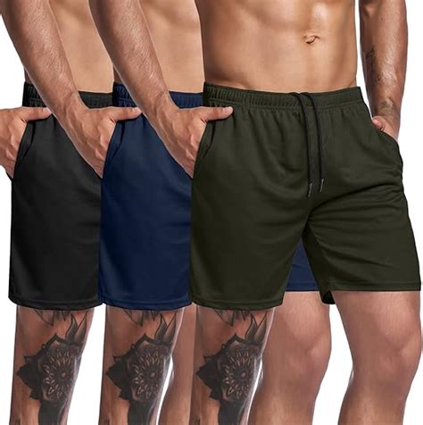 COOFANDY Men S 3 Pack Gym Workout Shorts Mesh Weightlifting Squatting