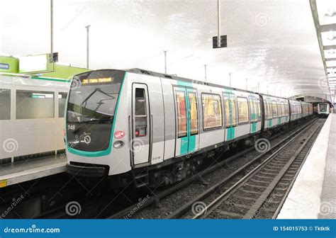 Subway Metro Train Paris France Editorial Stock Photo Image Of