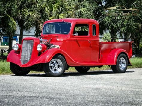 1935 Ford Pickup 5 Window Truck 7 256 Miles Red Extended CAB 3 Speed