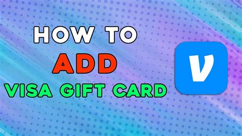 How To Add Visa Gift Card To Venmo Easiest Way YouTube