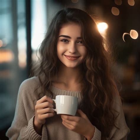 Free Photo View Of Woman Holding Cup Of Coffee