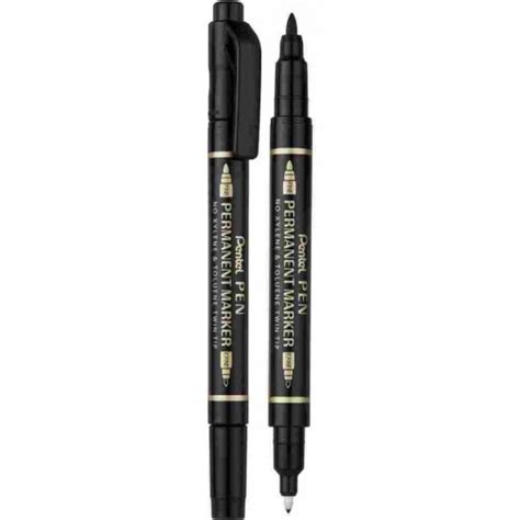 Pentel N75W Twin Tip Permanent Marker Black Pierre Stationery