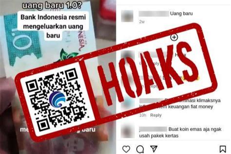 Hoaks Pecahan Mata Uang Baru Dari BI Rp1 0 Foto Dok Kominfo