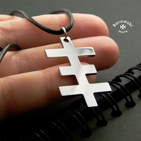 Psychic Cross Pendant Stainless Steel Triple Cross Topi Etsy