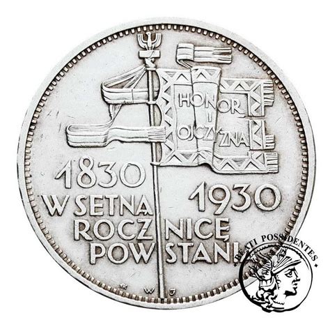 Polska II RP 5 Zlotych 1930 Sztandar St 3 Archiwum Niemczyk Pl