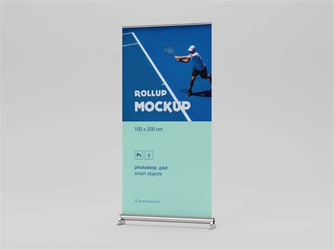 Free Rollup Mockup 100 X 200 Psd