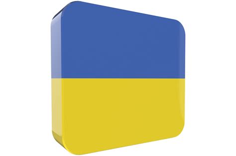 Ukraine Flag 3d icon on transparent Background 17392599 PNG