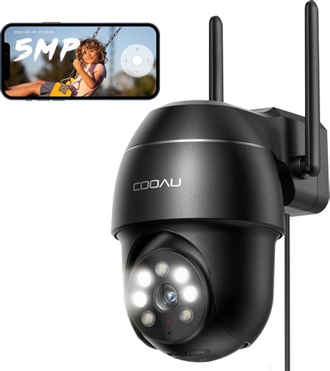 Cooau Camera Surveillance Wifi Exterieure 2023 Camera Ip Exterieur Wifi 2k 5mp Suivi