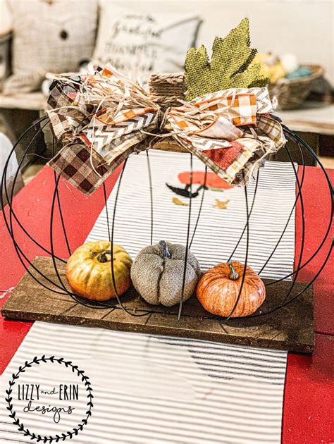 Dollar Tree Wire Wreath Form Center Piece Lizzy And Erin Dollar Tree Fall Diy Fall Fall