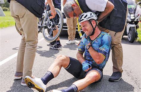 Mark Cavendish Out Of Race After Crash During Stage Eight Of Tour De