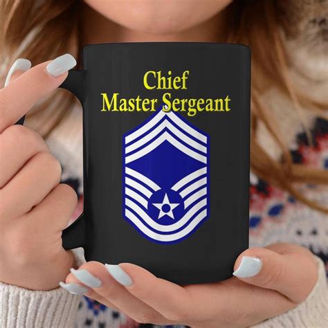 Chief Master Sergeant Air Force Rank Insignia Coffee Mug Mazezy