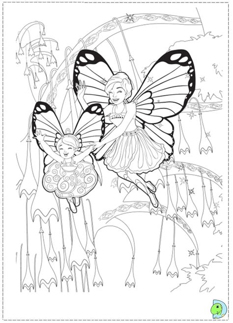 Barbie Mariposa And The Fairy Princess Coloring Page