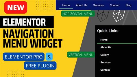 How To Use Elementor Navigation Menu Widget Free Elementor Nav Menu