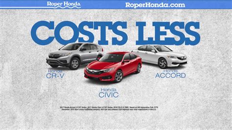 New 2017 Accord At 199month At Roper Honda This Month Youtube