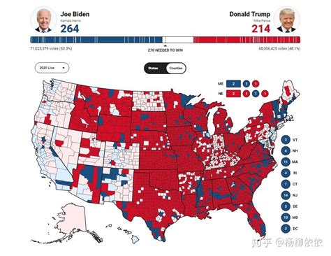 2020年美国总统选举结果地图可视化 知乎
