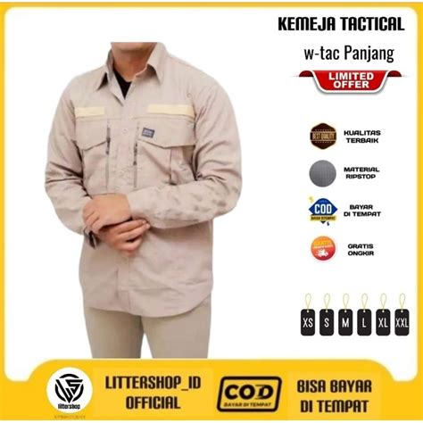 Jual Kemeja Tactical Tangan Panjang Baju Taktikal Pdl Lapangan Shopee