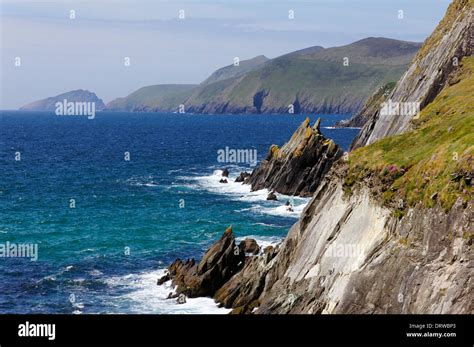 The Coastline Of The Dingle Peninsula In County Kerry Ireland Stock