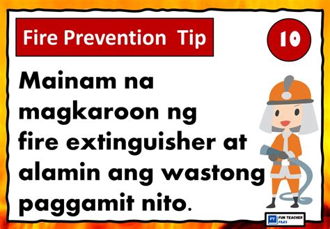 10 Fire Prevention Tips Fun Teacher Files