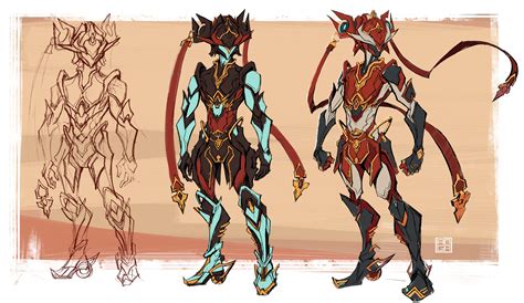 Warframe Nezha Prime Study By Chickendrawsdogs On Deviantart