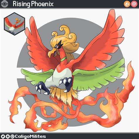 Paradox Ho-Oh - Rising Phoenix Fakemon Pokemon by CaligoMilites on ...