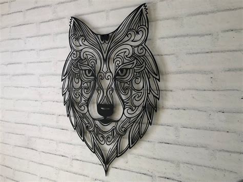 Wolf Metal Wall Art Metal Wolf Head Art Wolf Gifts Metal - Etsy