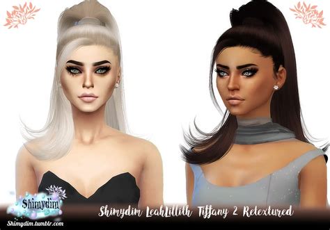 Shimydim LeahLillith Tiffany 2 Hair Retextured Sims 4 Hairs