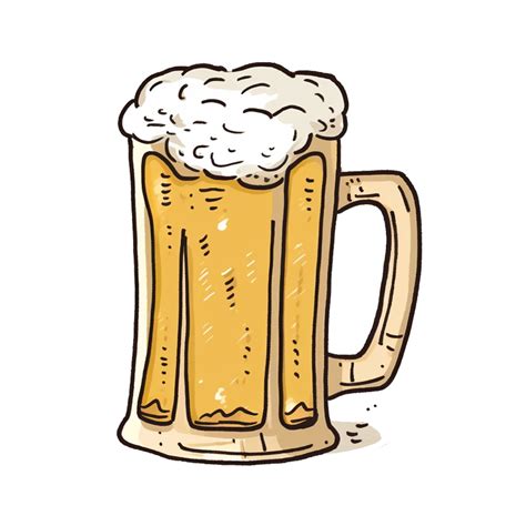 Beer Mug Illustration Alcoholic Beverage Beer Pic Beer Art Doodle