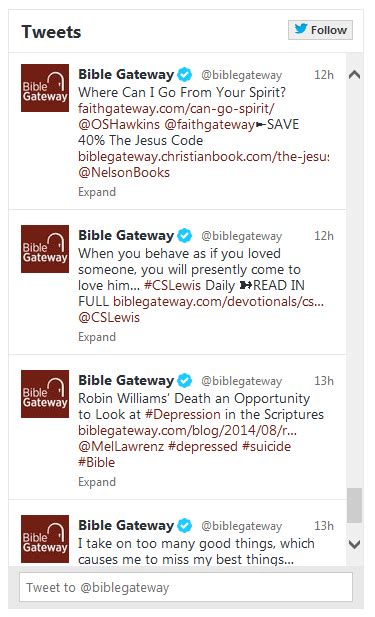 BibleGateway.com - Link to Bible Gateway