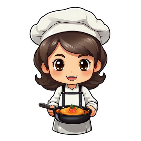 Cute Chef Cooking Food Clipart Illustration Ai Generative 27238044 Png