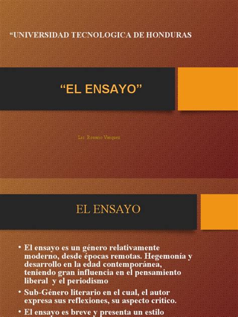 El Ensayo Uth Pdf Ensayos Razonamiento Inductivo