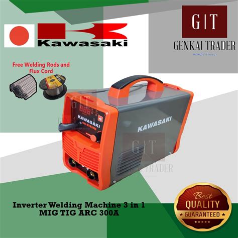 Kawasaki Mini Inverter Welding Machine 300A 3in1 TIG MIG ARC Shopee