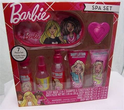 Barbie Spa Bath Set Kids Boy Girl Shampoo Body Wash Hand Lotion Mask