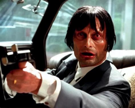 Mads Mikkelsen As Vincent Vega In Pulp Fiction Car Stable Diffusion