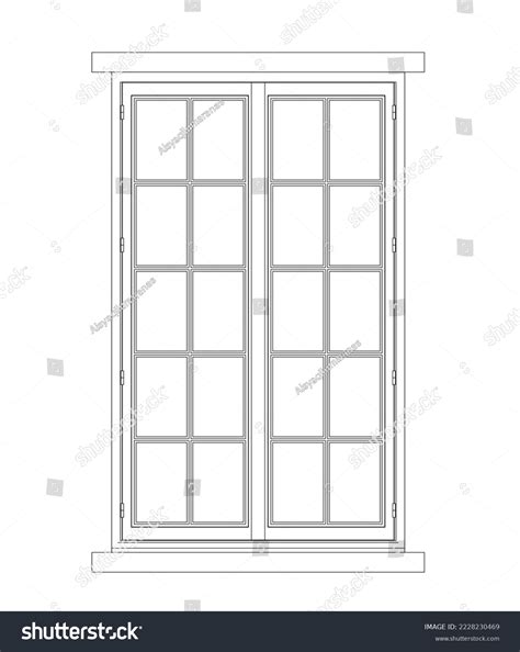 Architectural Image Elevation 2d Modern House Stock Illustration