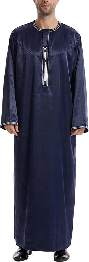 Coofanin Valentine Backdrop Mens Kaftan Hooded Robe Linen Caftan For