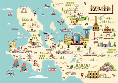 İzmir Map Illustration Behance