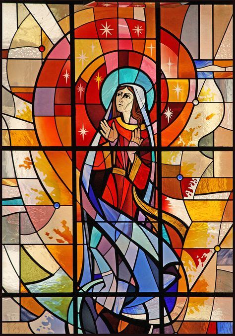 Pin By Liz Potter Shawl On Yw Sacred Art Stained Glass Art Blessed Virgin Mary