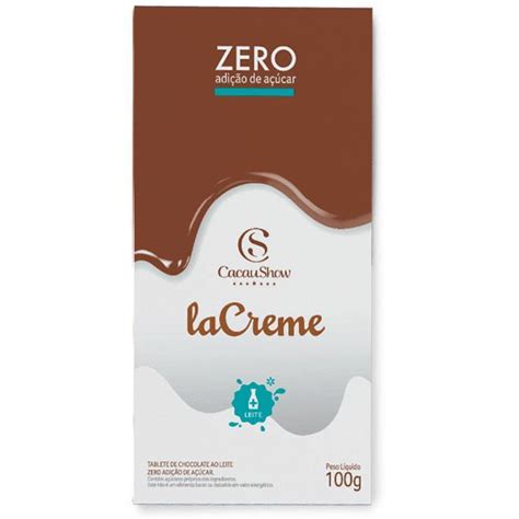 Tablete De Chocolate Lacreme Ao Leite Zero A Car Cacau Show G