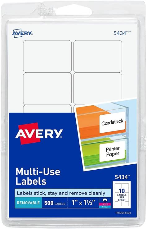 Amazon Avery Self Adhesive Removable Labels X Inches