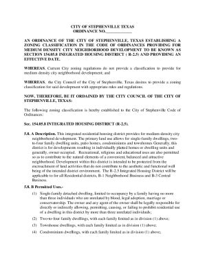 Fillable Online Land Use And Zoningstephenville Tx Municode Library